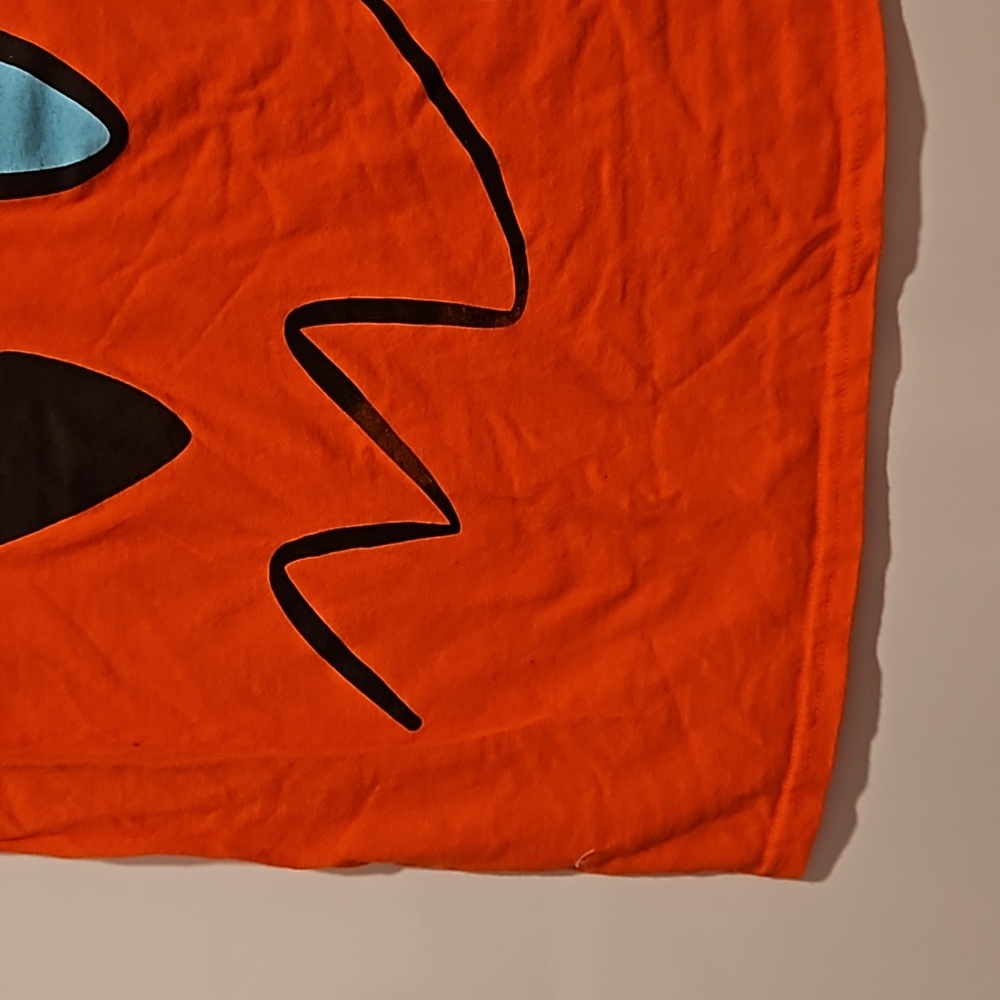 Hanna Barbera Fred Flintstone orange graphic tee large Halloween pumpkin cosplay - Picture 5 of 5